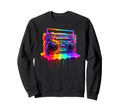Dripping Paint Boombox Old School Sweatshirt - Casual Everyday Wear Unisex - T-Shirt, Sweatshirt, Hoodie