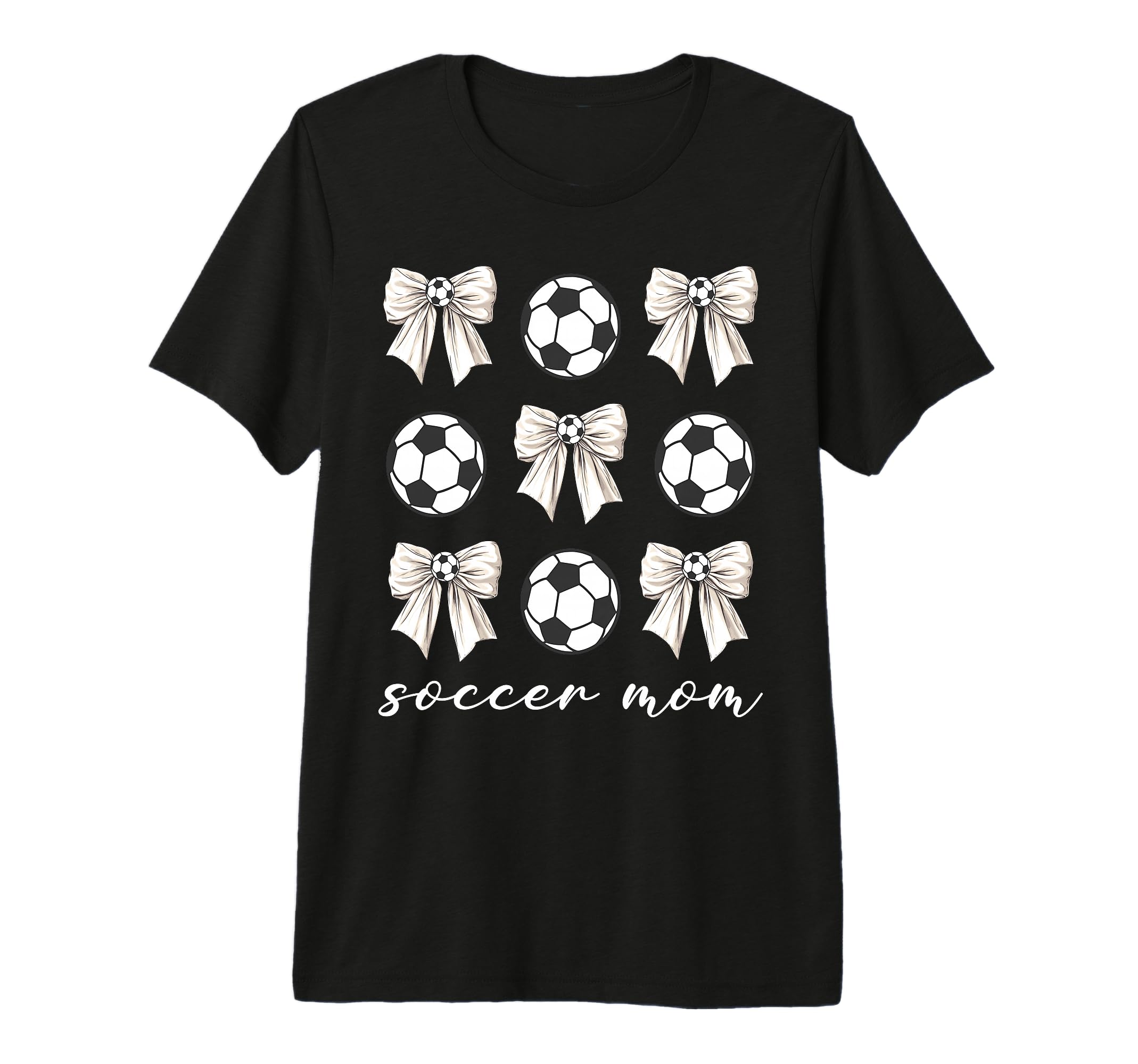 Soccer Mom Coquette Bow Soccer T-Shirt - Casual Everyday Wear Men Women - T-Shirt, Sweatshirt, Hoodie
