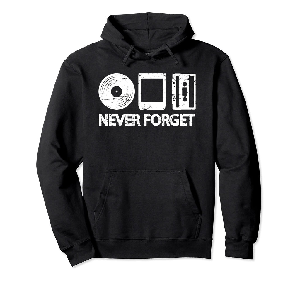 Never Forget Record 8 Track Hoodie - Casual Everyday Wear for Adults - T-Shirt, Sweatshirt, Hoodie