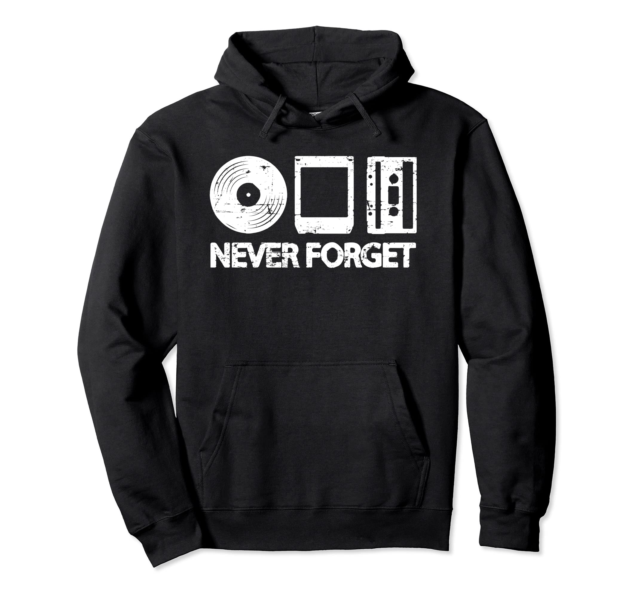 Never Forget Record 8 Track Hoodie - Casual Everyday Wear for Adults - T-Shirt, Sweatshirt, Hoodie