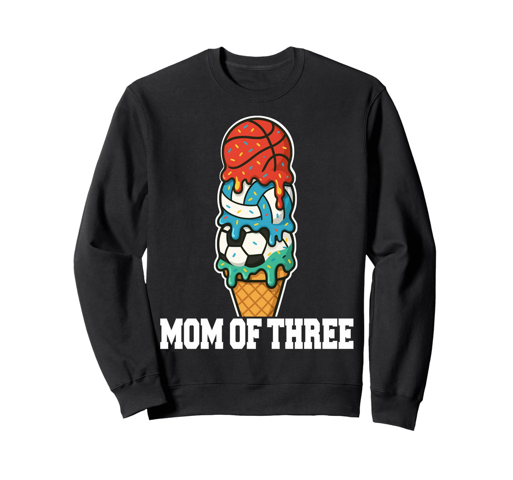 Basketball Soccer Volleyball Mom Ice Sweatshirt - Minimalist Print Unisex - T-Shirt, Sweatshirt, Hoodie
