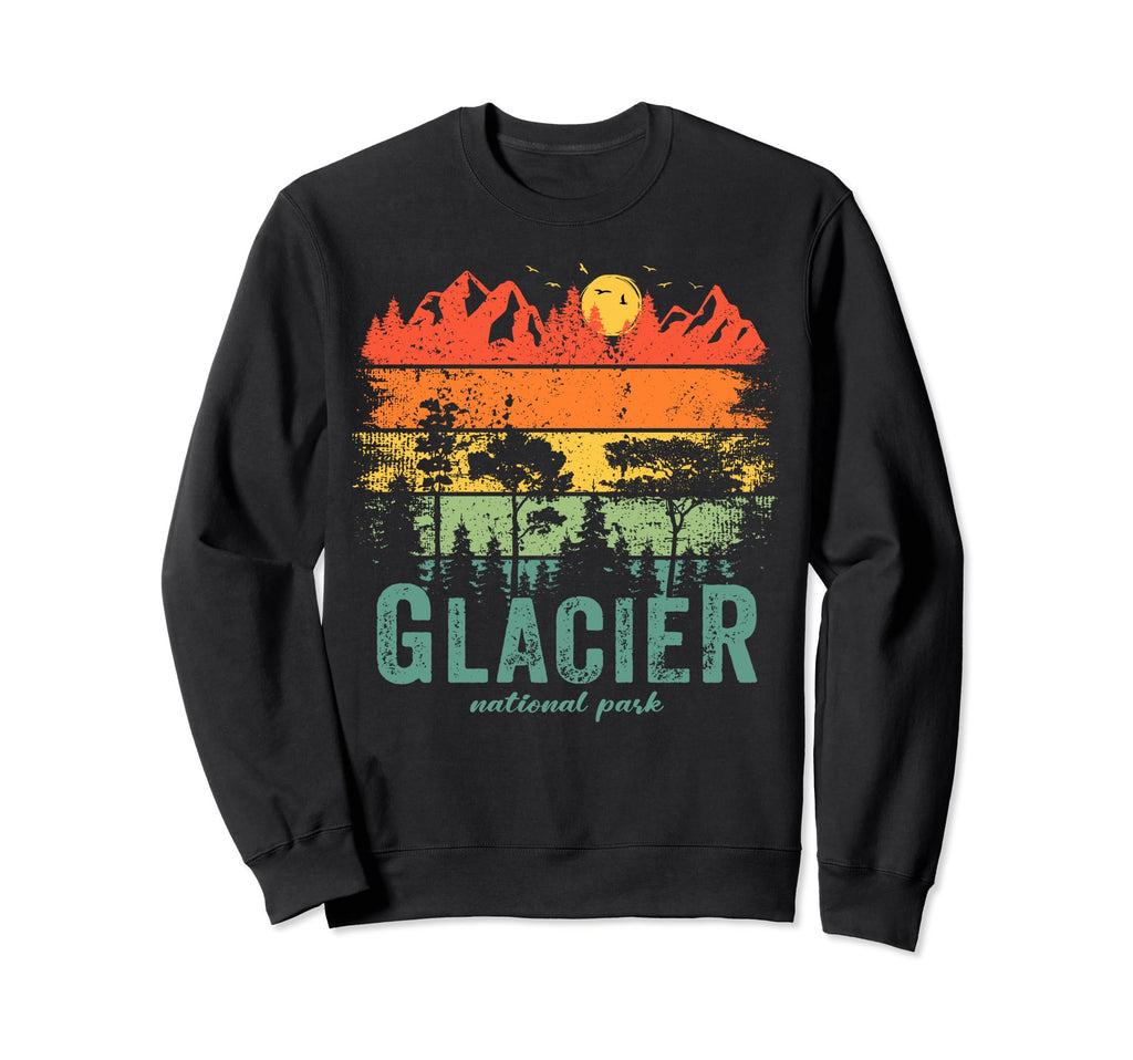 Glacier National Park Us Glacier Sweatshirt - Fun Novelty Design for Adults - T-Shirt, Sweatshirt, Hoodie