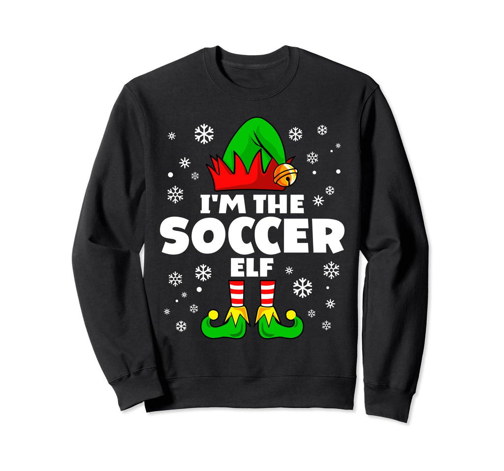 Funny Soccer Elf Family Matching Sweatshirt - Trendy Graphic for Adults - T-Shirt, Sweatshirt, Hoodie