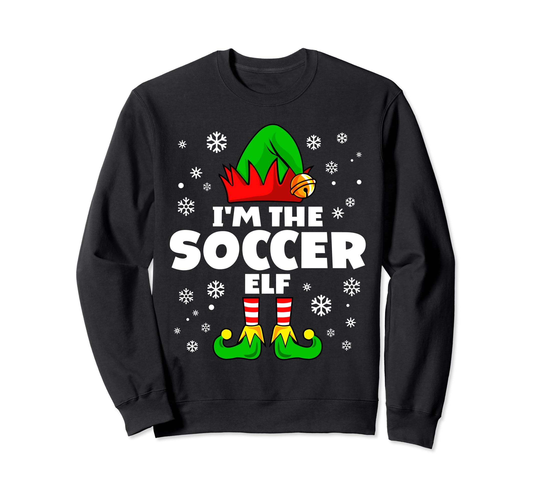 Funny Soccer Elf Family Matching Sweatshirt - Trendy Graphic for Adults - T-Shirt, Sweatshirt, Hoodie
