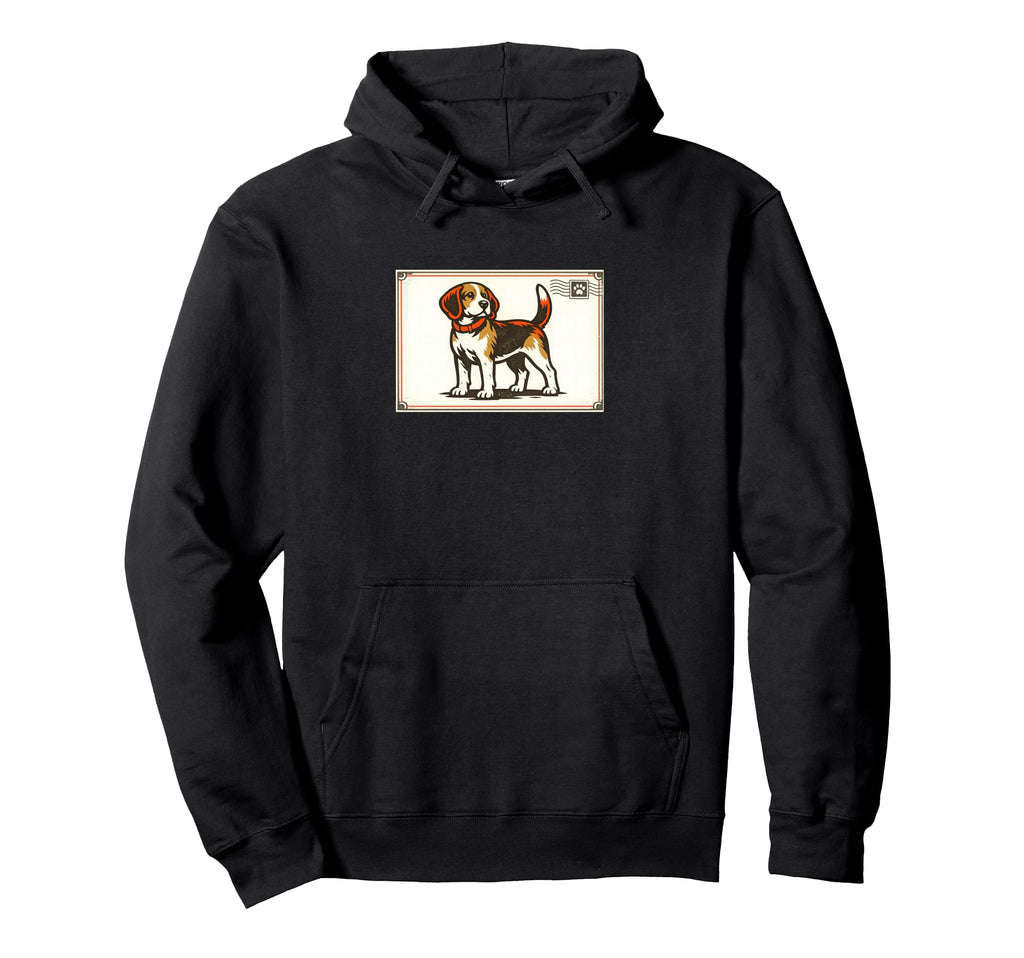 Beagle Postcard Hoodie - Novelty Apparel for Adults - T-Shirt, Sweatshirt, Hoodie
