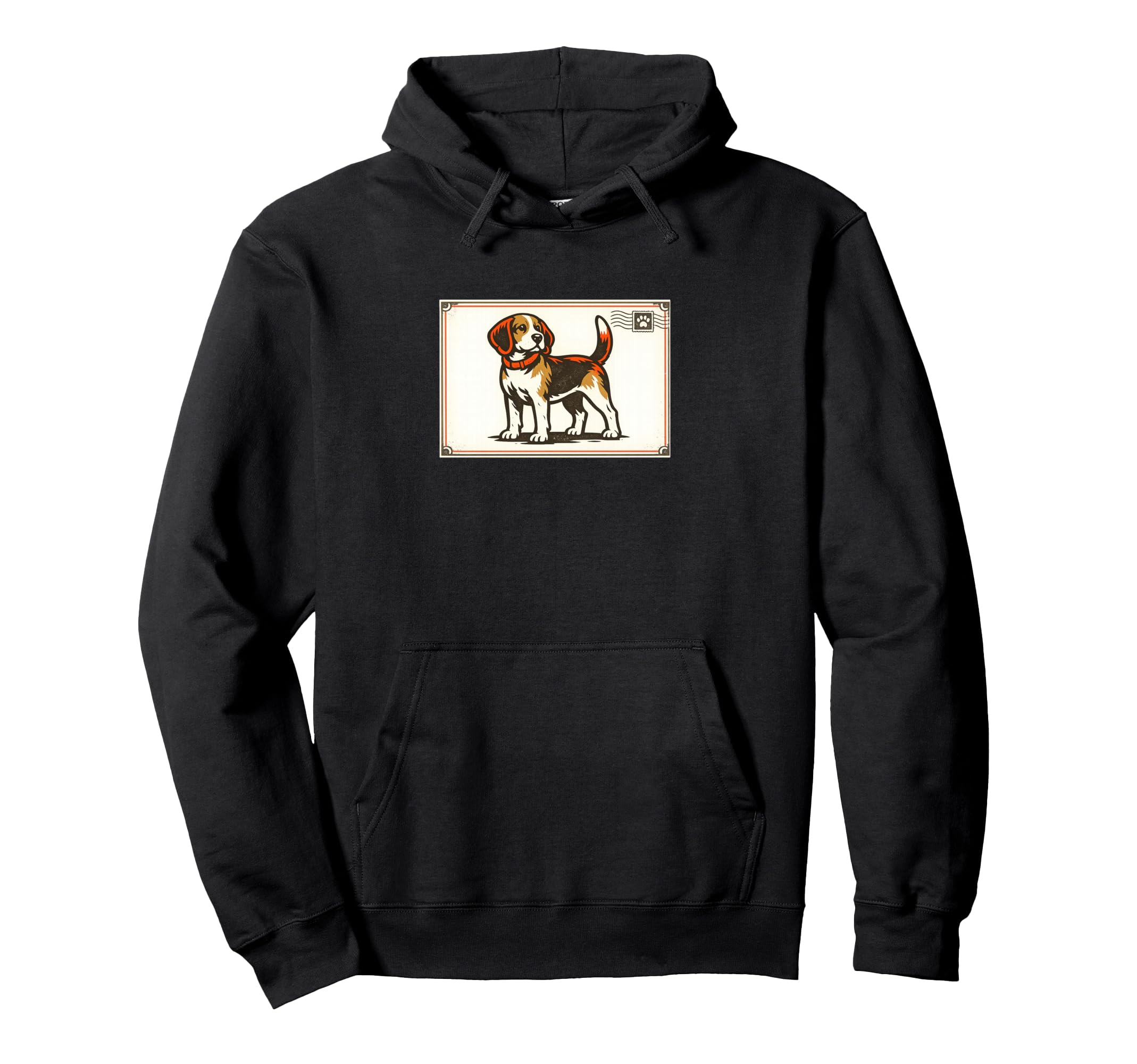 Beagle Postcard Hoodie - Novelty Apparel for Adults - T-Shirt, Sweatshirt, Hoodie
