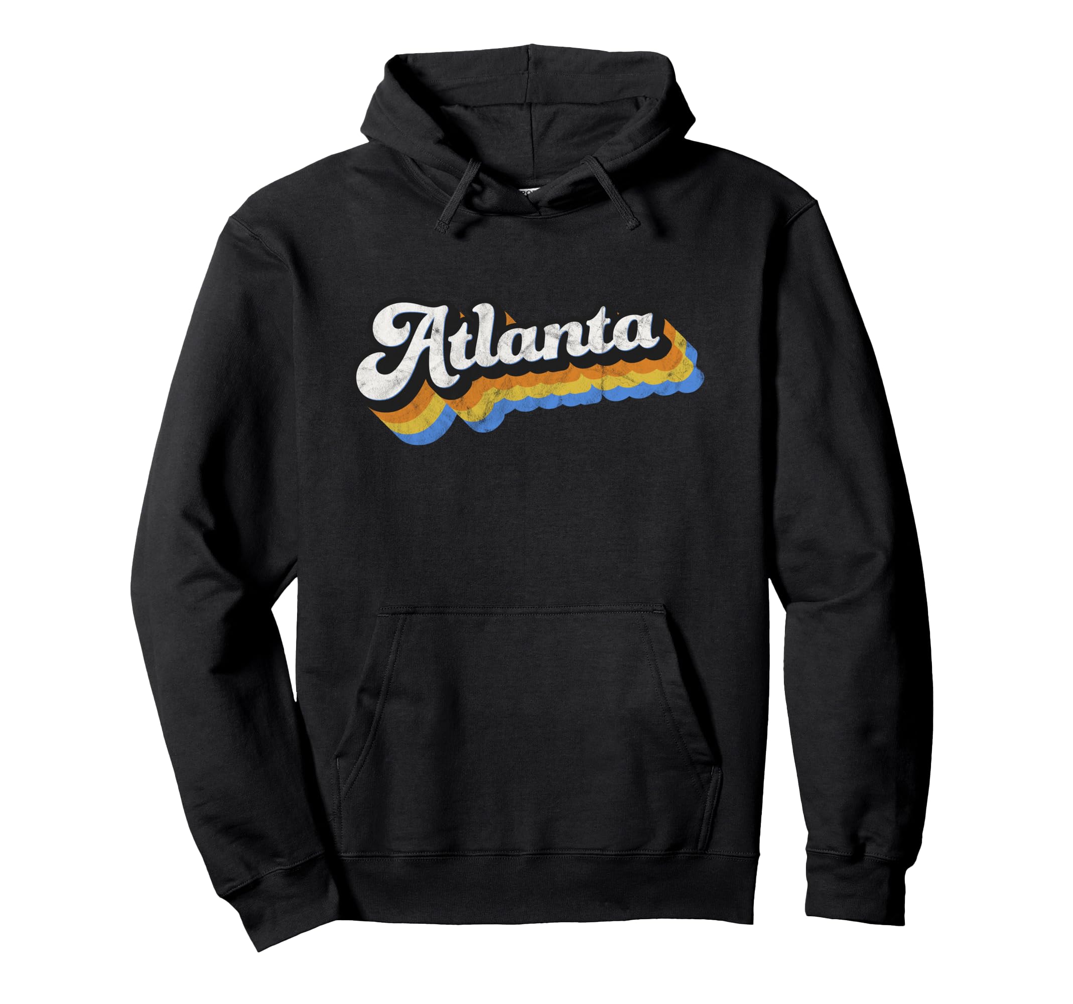 Atlanta Ga Distressed Atl Pride Hoodie - Fun Novelty Design for Adults - T-Shirt, Sweatshirt, Hoodie