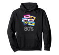 80S Colorful Cassette Tapes Hoodie - Graphic Print for Adults - T-Shirt, Sweatshirt, Hoodie