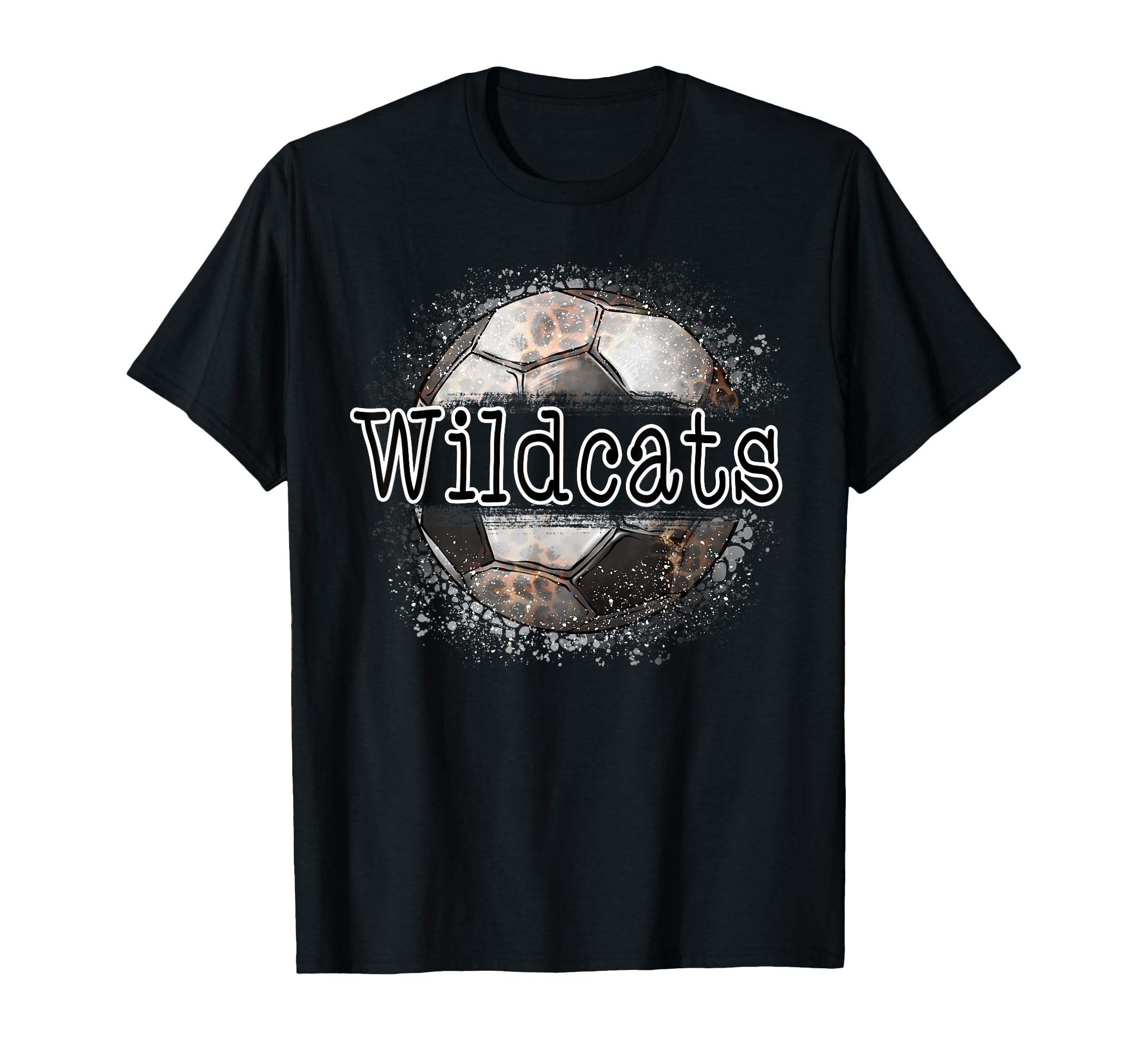 Wildcats Soccer Leopard Splatter Game T-Shirt - Custom Art Print Unisex - T-Shirt, Sweatshirt, Hoodie