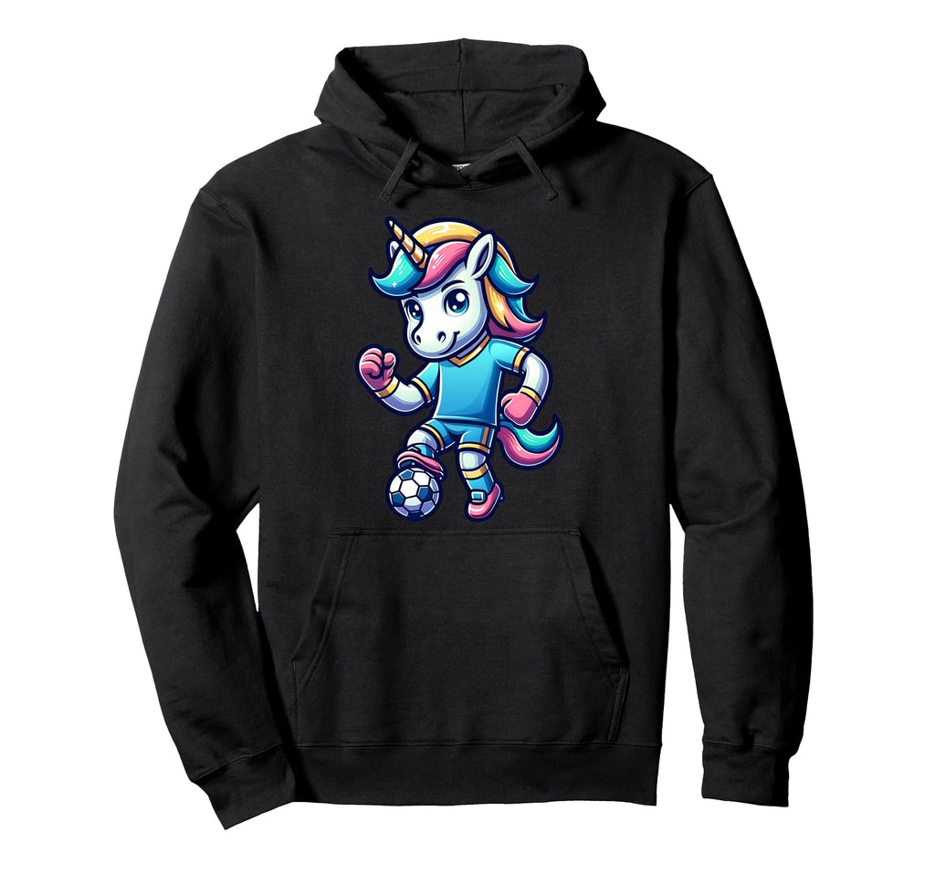 Footballer Unicorn Fans Soccer Team Hoodie - Aesthetic Graphic Men Women - T-Shirt, Sweatshirt, Hoodie