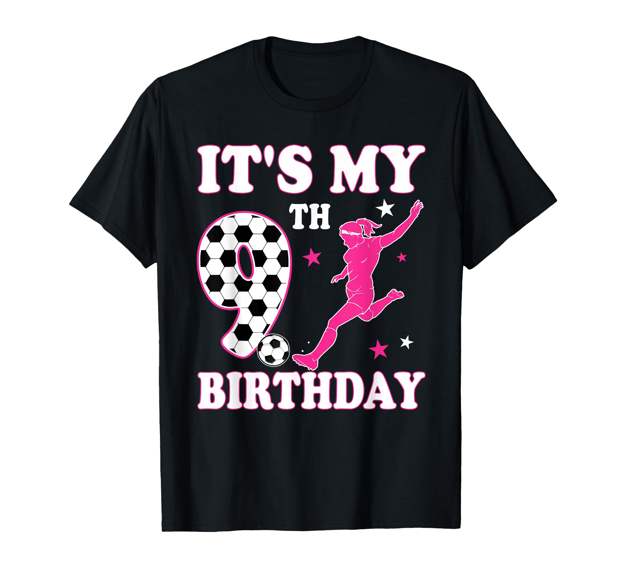 9Th Birthday Soccer Themed 9 Year Old T-Shirt - Minimalist Print Men Women - T-Shirt, Sweatshirt, Hoodie