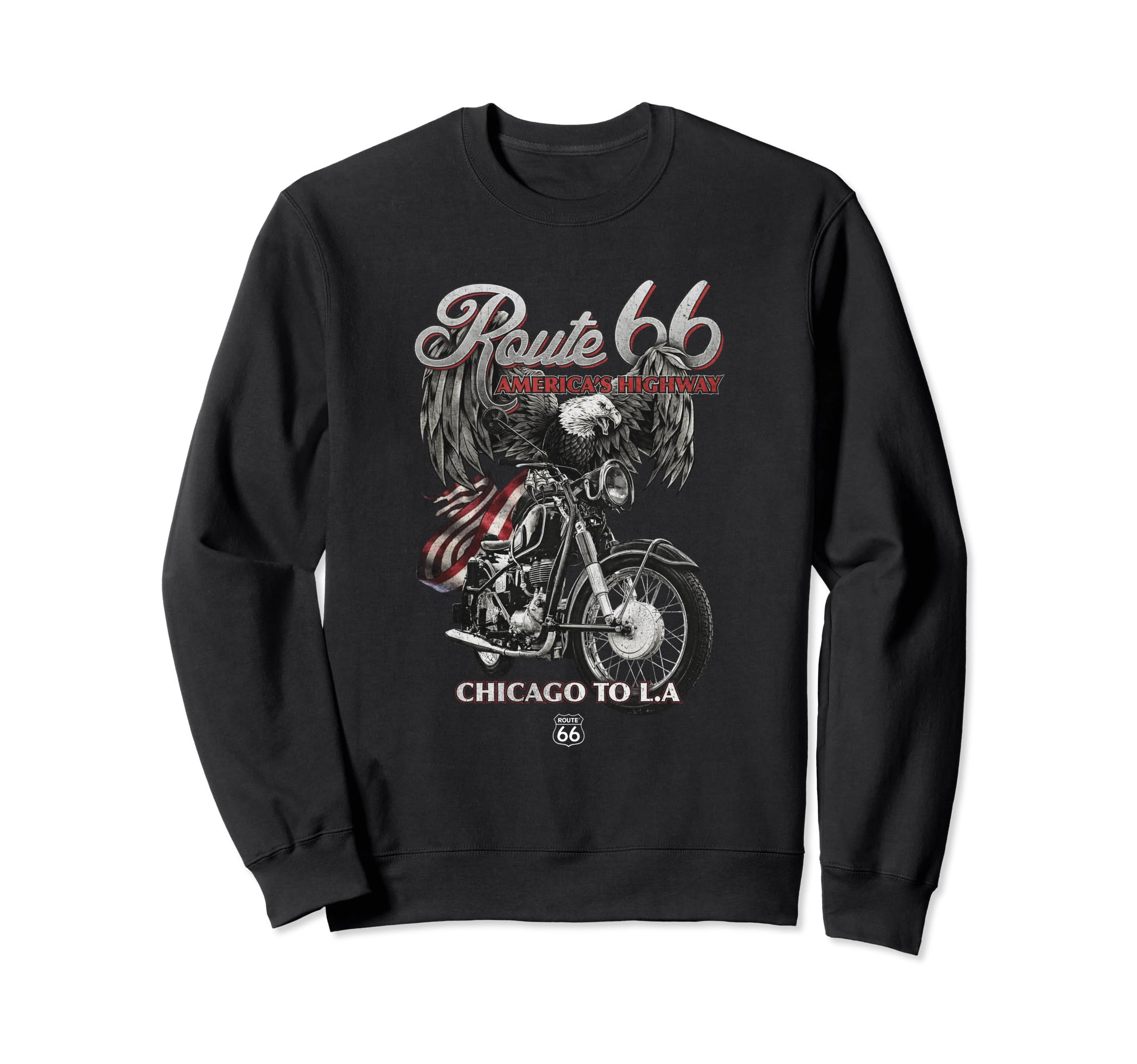 Route 66 Eagle Rider Sweatshirt - Trendy Graphic Men Women - T-Shirt, Sweatshirt, Hoodie