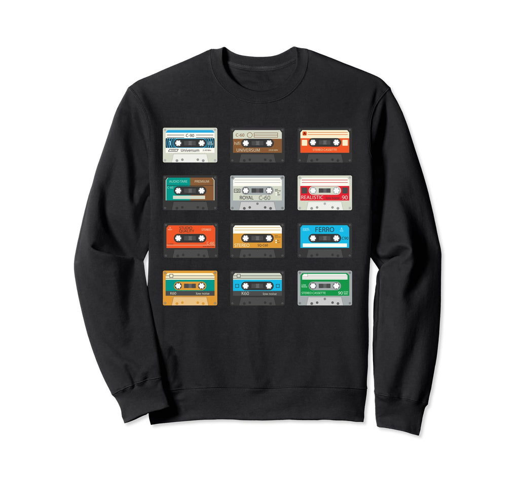 80S Rock Cassettes Rock Cassettes Sweatshirt - Custom Art Print Men Women - T-Shirt, Sweatshirt, Hoodie