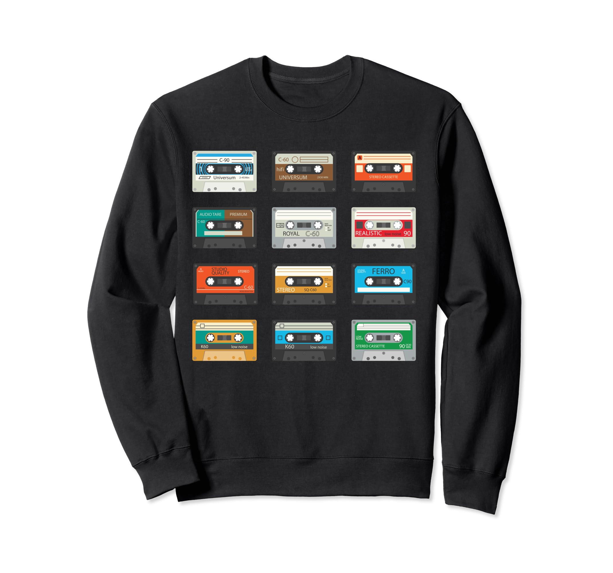 80S Rock Cassettes Rock Cassettes Sweatshirt - Custom Art Print Men Women - T-Shirt, Sweatshirt, Hoodie