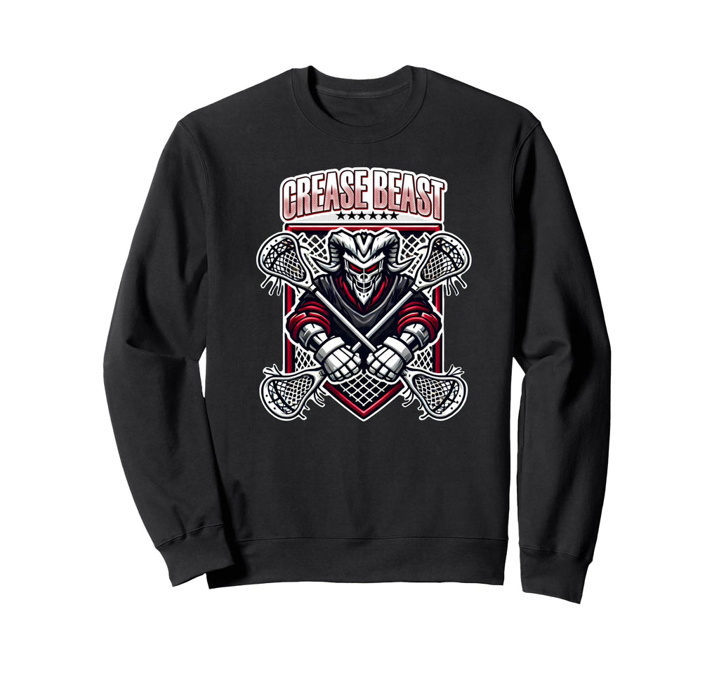 Lacrosse Goalkeeper Crease Beast Sweatshirt - Novelty Apparel for Adults - T-Shirt, Sweatshirt, Hoodie