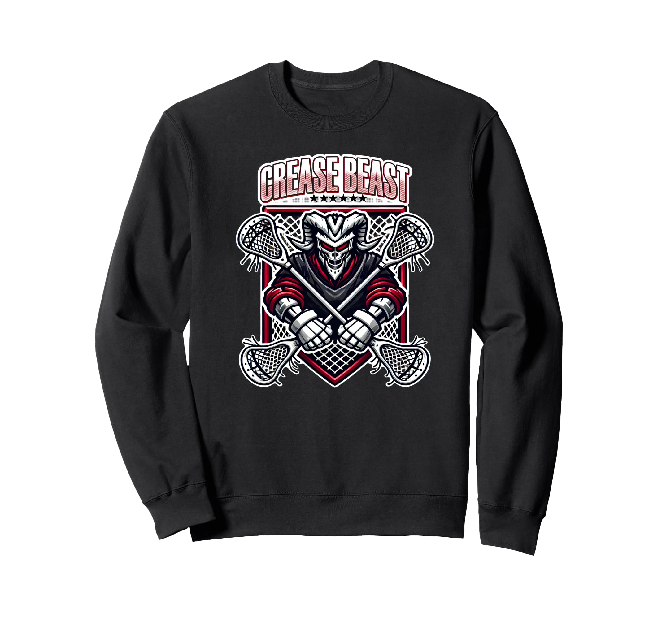 Lacrosse Goalkeeper Crease Beast Sweatshirt - Novelty Apparel for Adults - T-Shirt, Sweatshirt, Hoodie