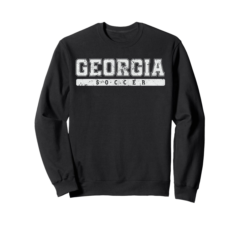 Georgia Soccer White Text Sweatshirt - Fun Novelty Design Unisex - T-Shirt, Sweatshirt, Hoodie