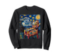 Painting Art Inspired Pinball Arcade Sweatshirt - Trendy Graphic Unisex - T-Shirt, Sweatshirt, Hoodie