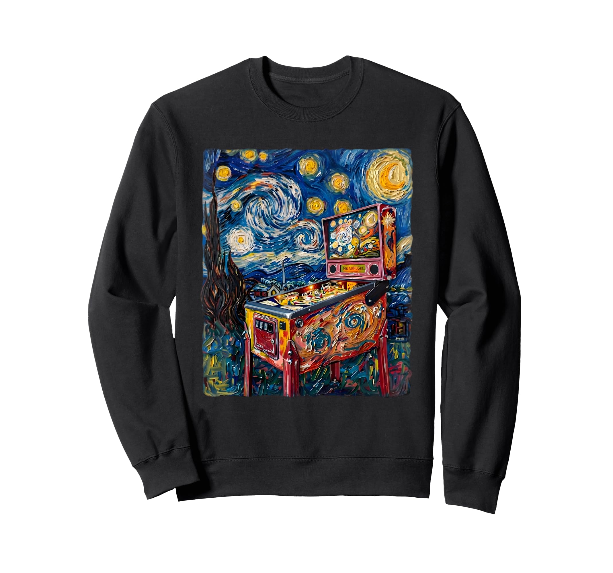 Painting Art Inspired Pinball Arcade Sweatshirt - Trendy Graphic Unisex - T-Shirt, Sweatshirt, Hoodie