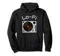Lo Fi Vinyl Record Player Hoodie - Fun Novelty Design for Adults - T-Shirt, Sweatshirt, Hoodie