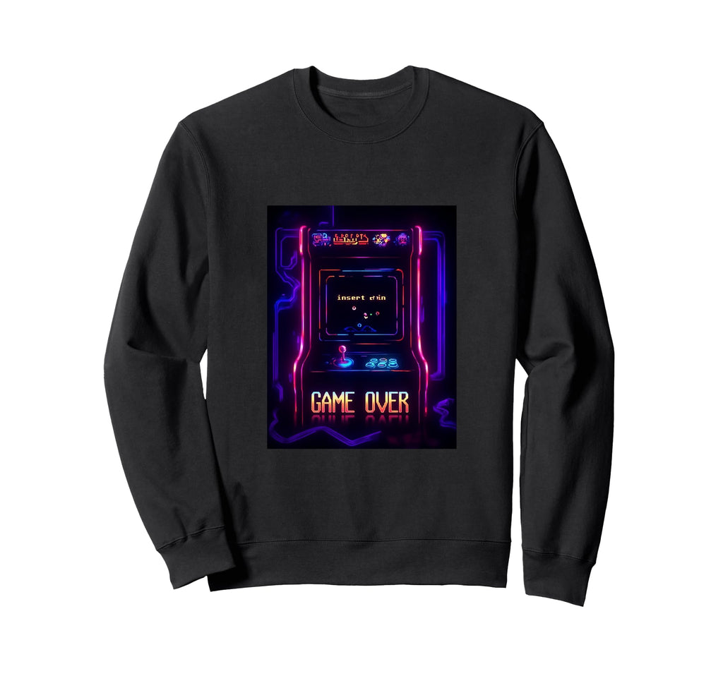 Gaming Arcade Game Over Play Player Sweatshirt - Unique Graphic for Adults - T-Shirt, Sweatshirt, Hoodie