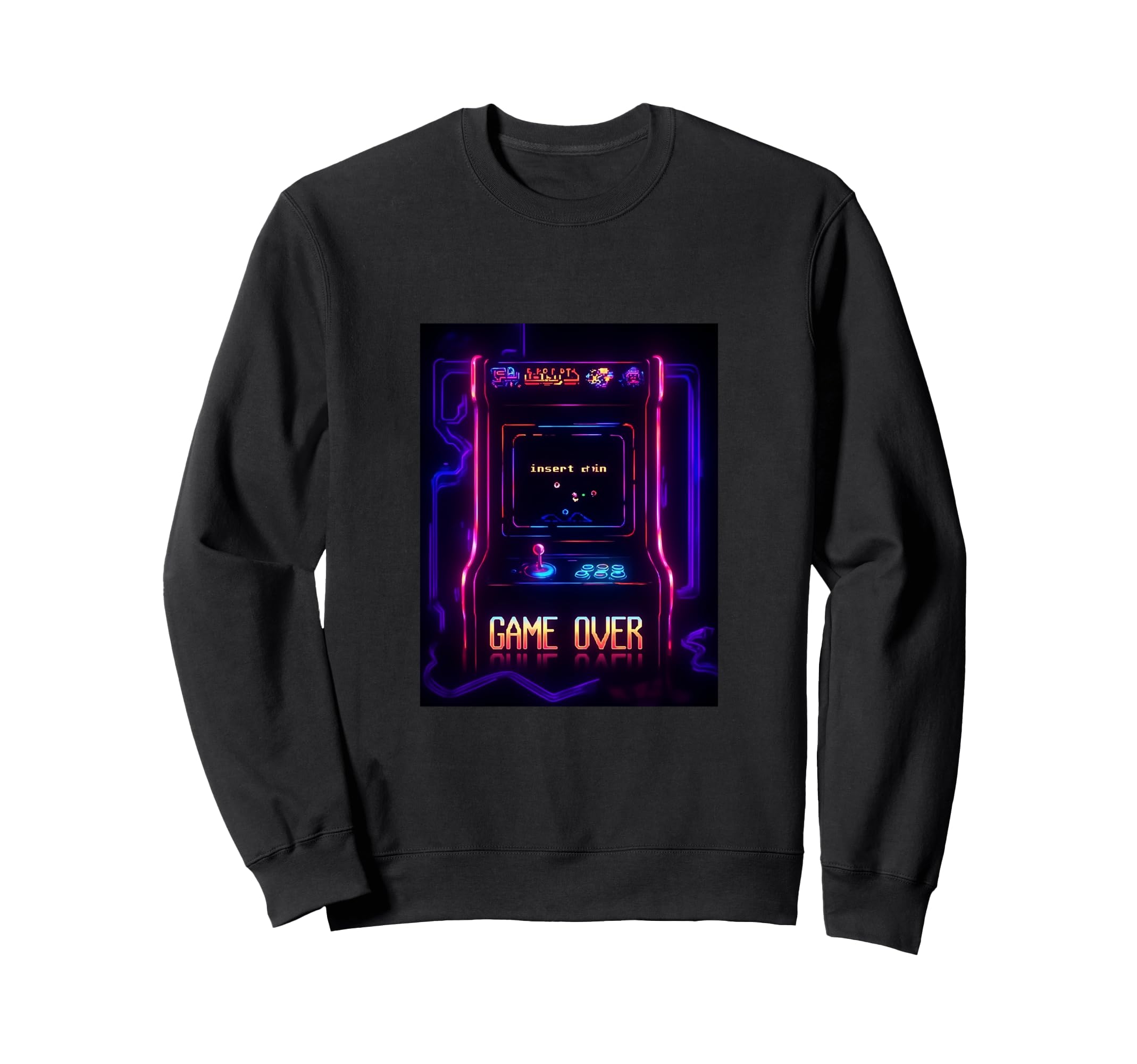 Gaming Arcade Game Over Play Player Sweatshirt - Unique Graphic for Adults - T-Shirt, Sweatshirt, Hoodie