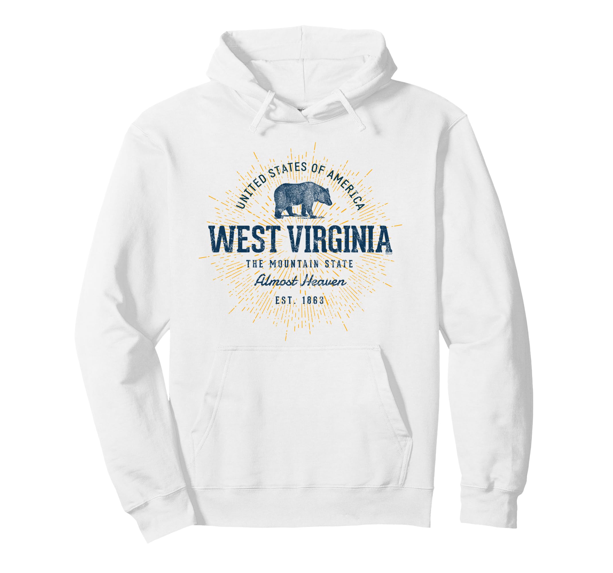 State West Virginia Hoodie - Streetwear Style for Adults - T-Shirt, Sweatshirt, Hoodie