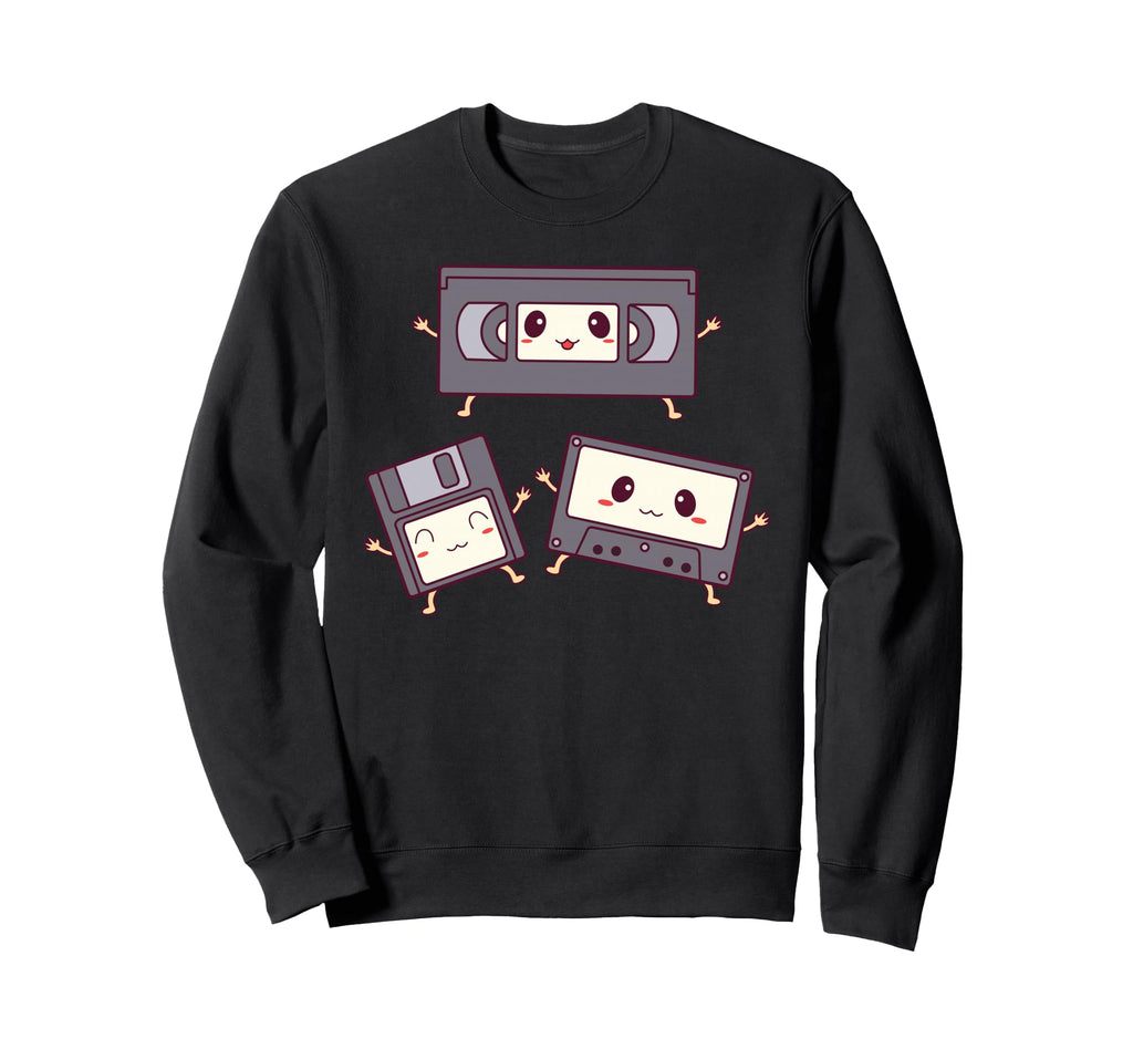 Cassette Tape Floppy Disc And Sweatshirt - Casual Everyday Wear for Adults - T-Shirt, Sweatshirt, Hoodie
