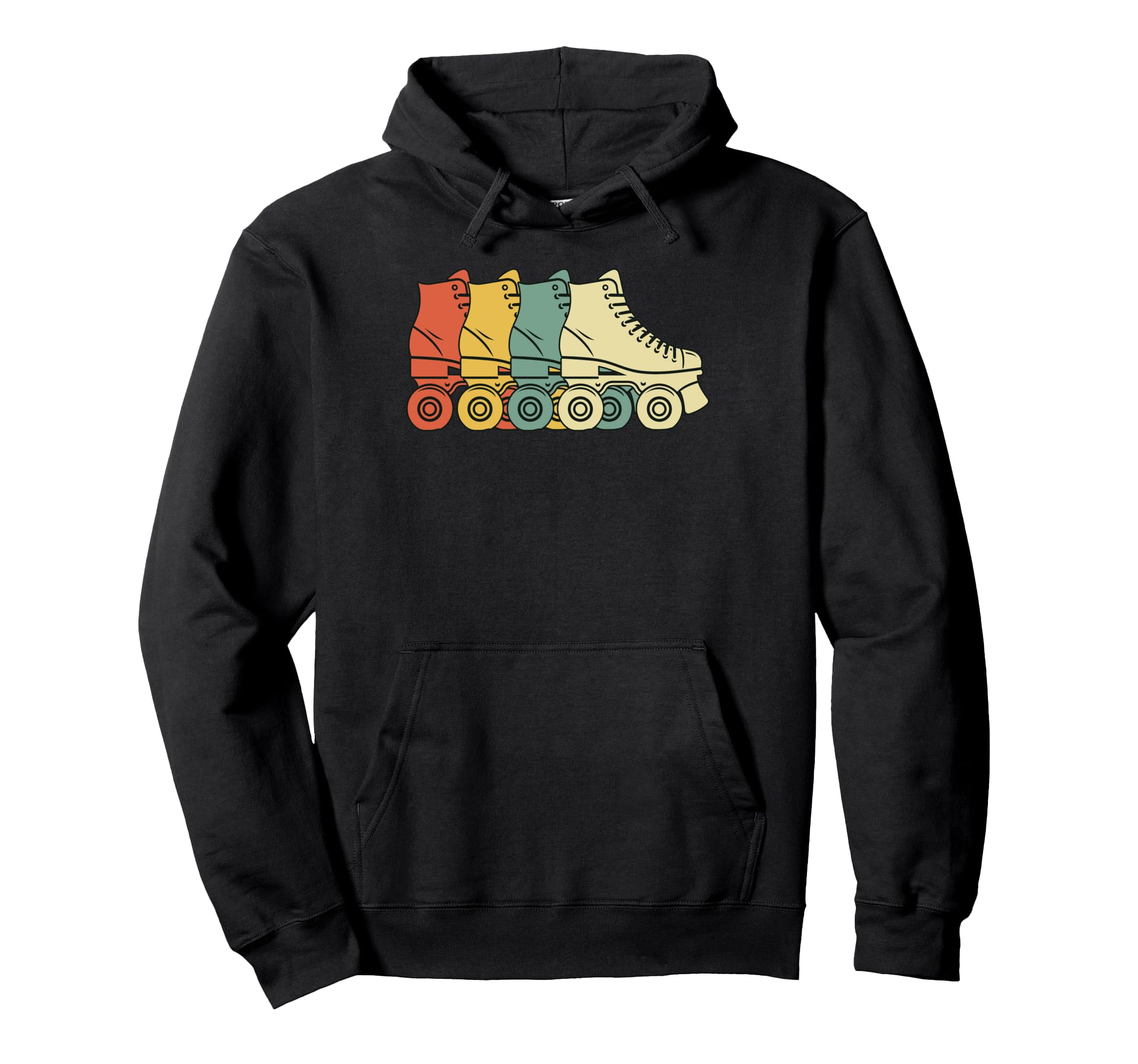 Roller Skate Skating 70S Hoodie - Minimalist Print for Adults - T-Shirt, Sweatshirt, Hoodie