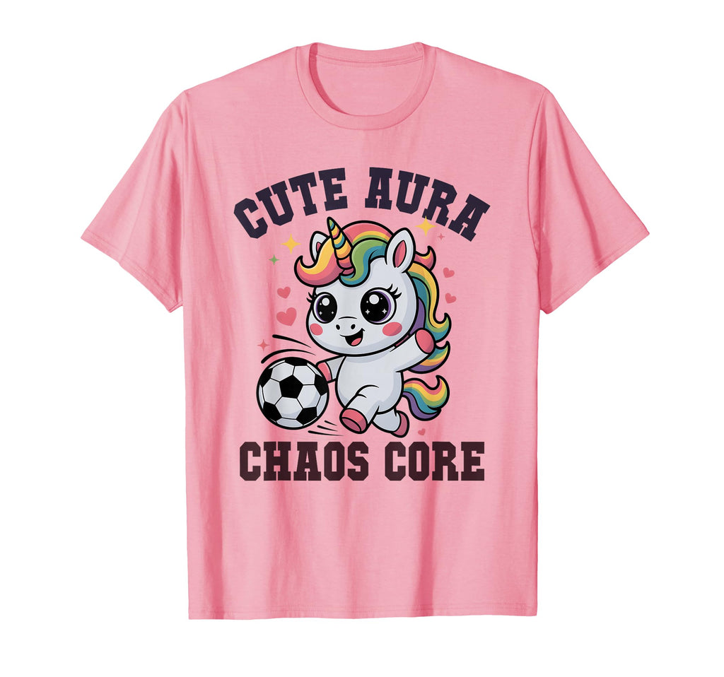 Funny Soccer Unicorn Aura Chaos Core T-Shirt - Streetwear Style for Adults - T-Shirt, Sweatshirt, Hoodie