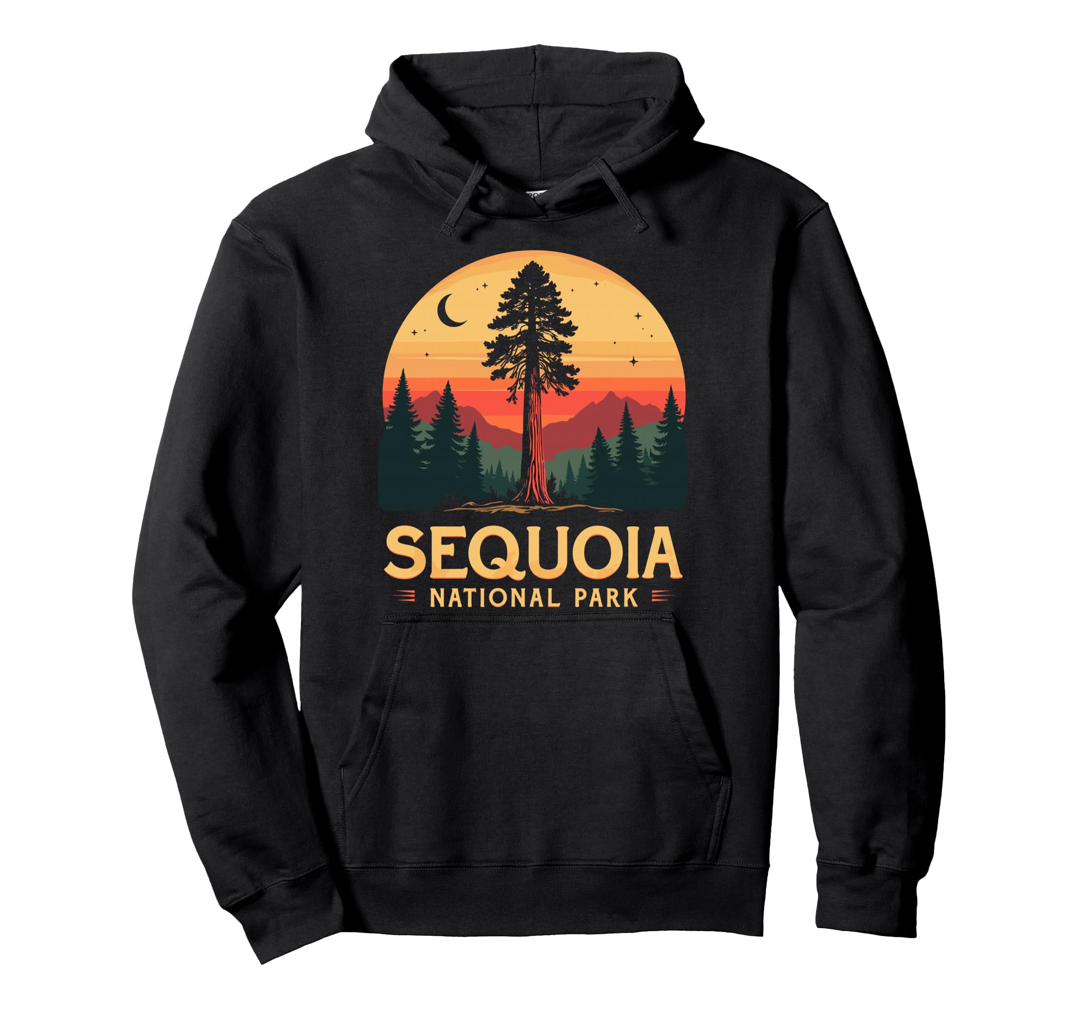 Sequoia National Park Sunset T Hoodie - Aesthetic Graphic Men Women - T-Shirt, Sweatshirt, Hoodie