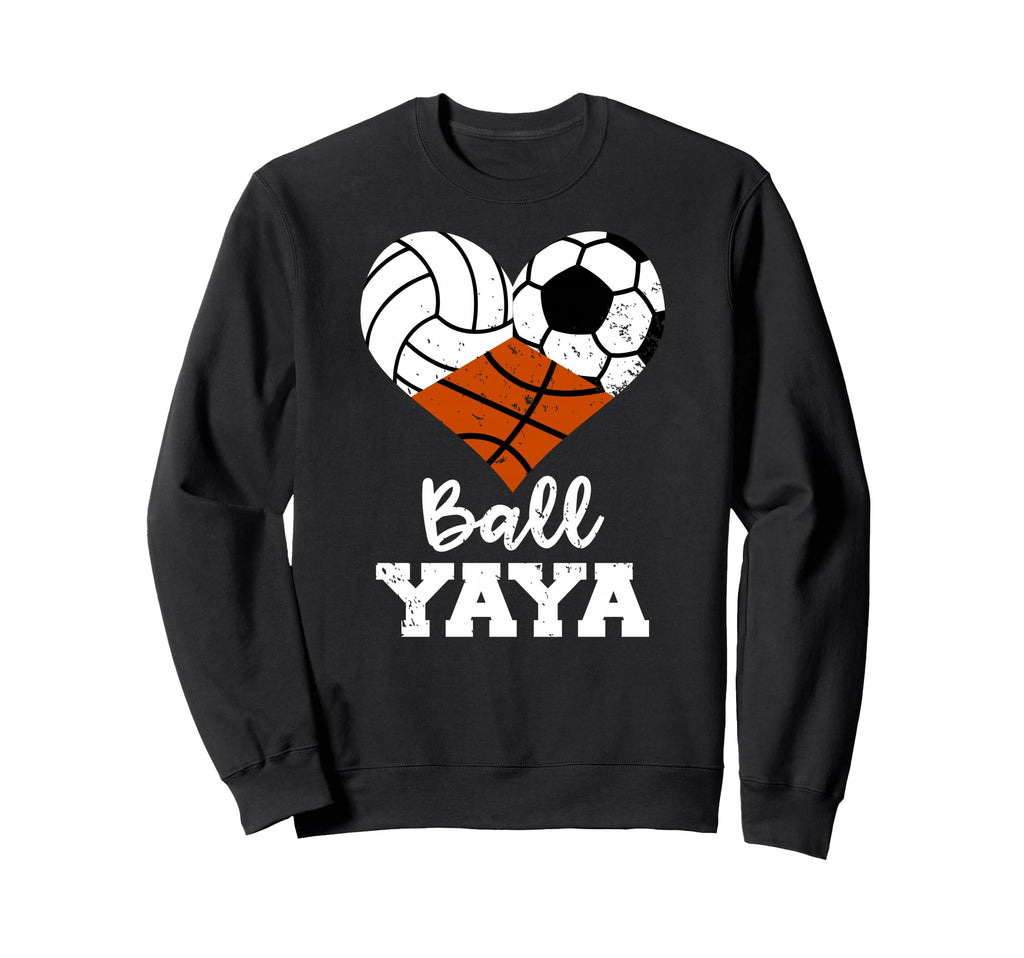 Ball Yaya Heart Funny Volleyball Sweatshirt - Streetwear Style Unisex - T-Shirt, Sweatshirt, Hoodie