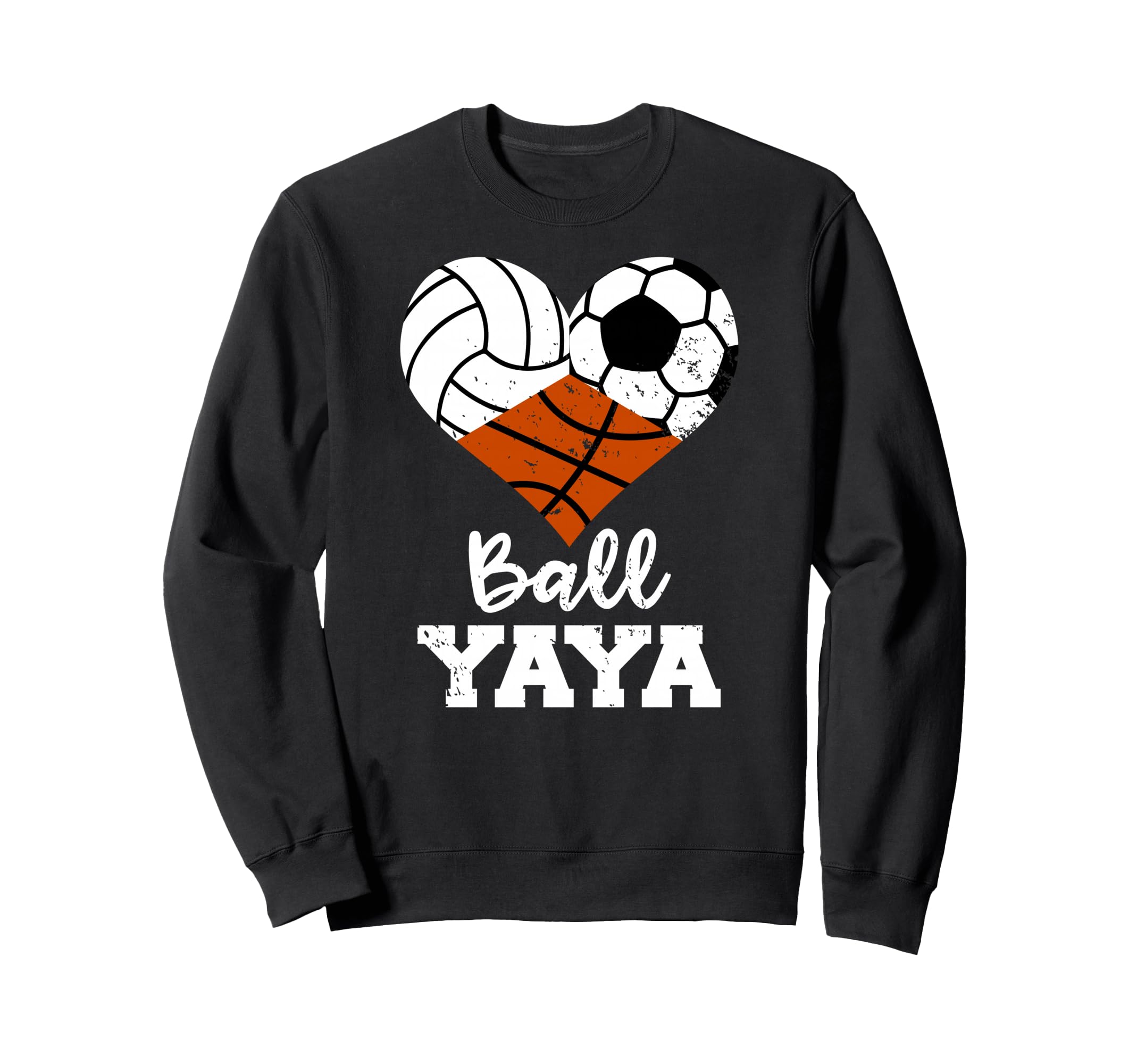 Ball Yaya Heart Funny Volleyball Sweatshirt - Streetwear Style Unisex - T-Shirt, Sweatshirt, Hoodie