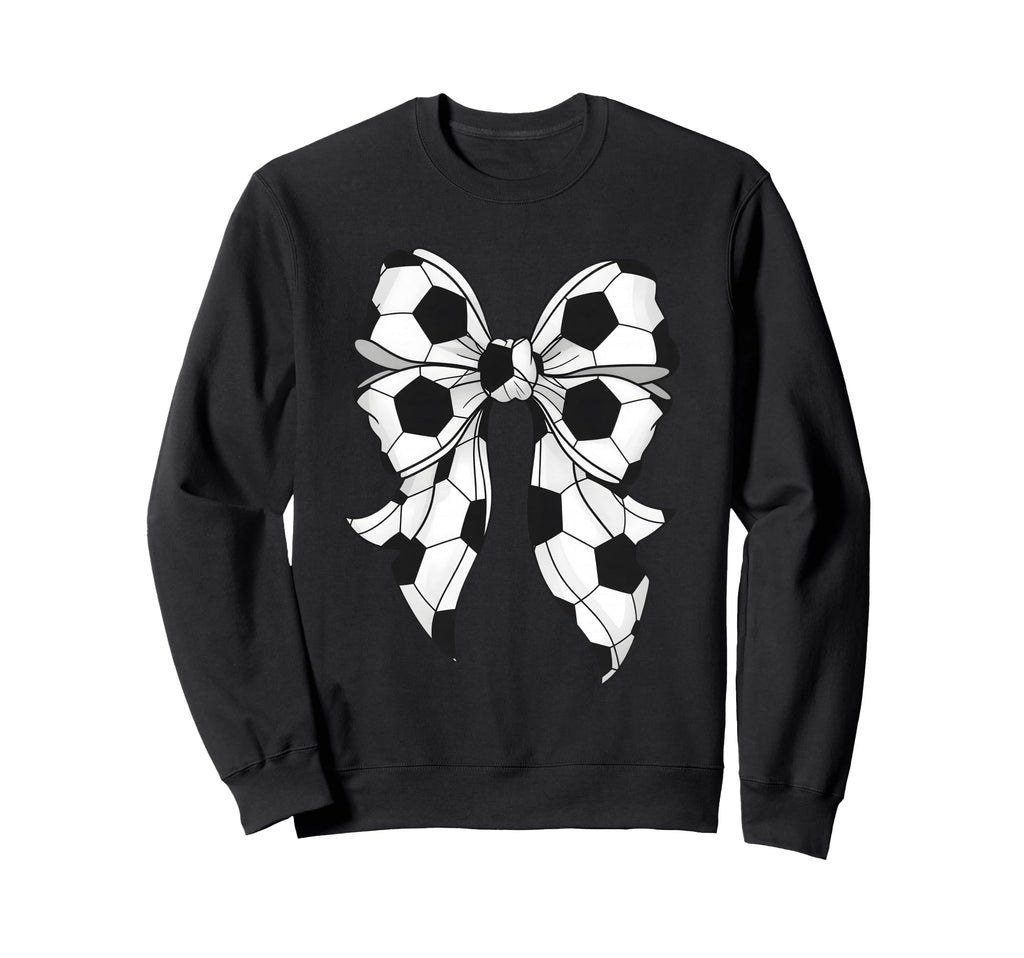 Soccer Coquette Bow Soccer Mama Sweatshirt - Minimalist Print for Adults - T-Shirt, Sweatshirt, Hoodie