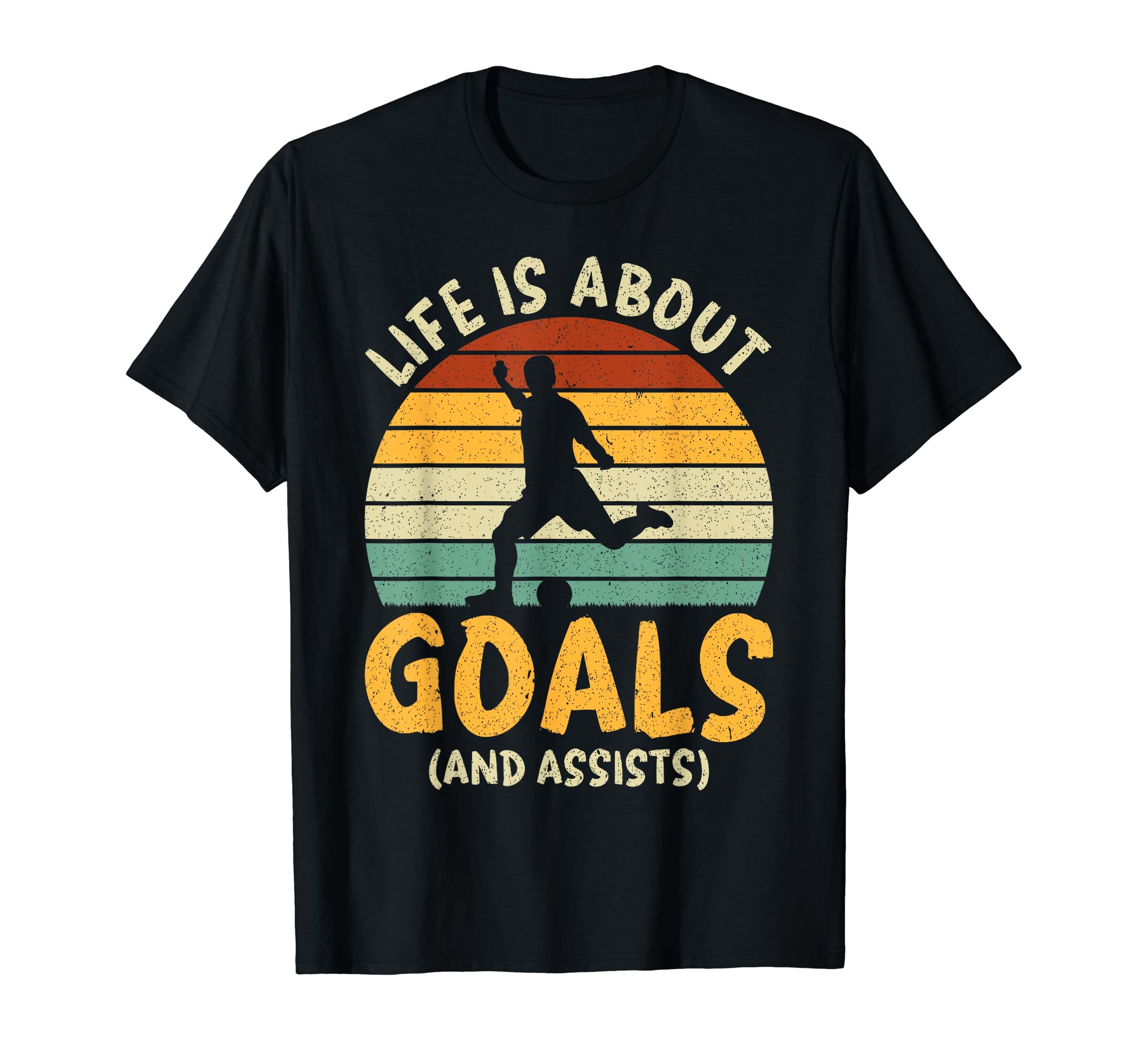 Funny Soccer Life Is About Goals Gift T-Shirt - Custom Art Print Men Women - T-Shirt, Sweatshirt, Hoodie