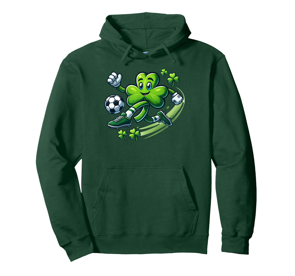Soccer St Patricks Day Shamrock Hoodie - Trendy Graphic Men Women - T-Shirt, Sweatshirt, Hoodie