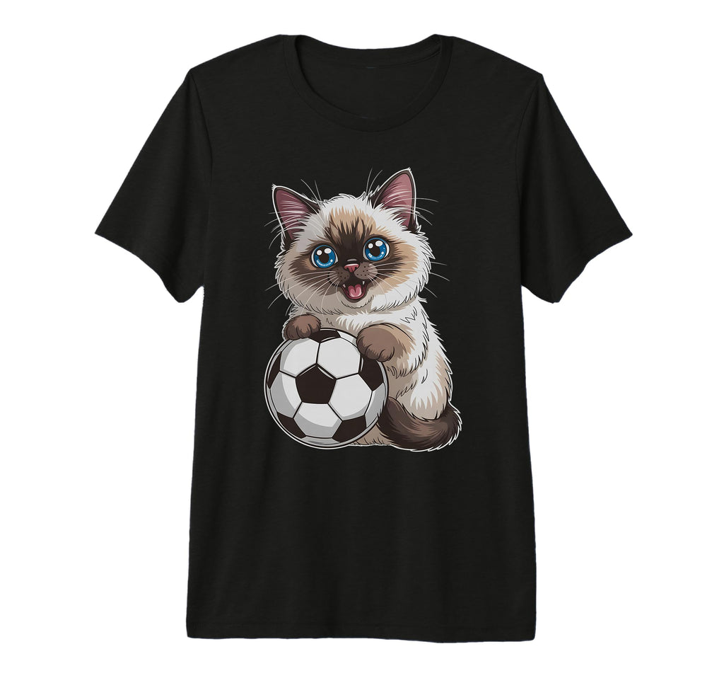 Soccer Cat Just Who Loves Birman Win Game T-Shirt - Trendy Graphic Unisex - T-Shirt, Sweatshirt, Hoodie