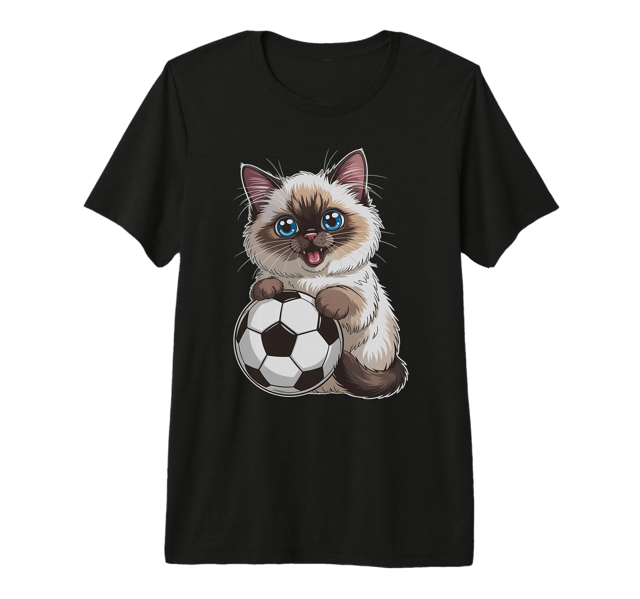 Soccer Cat Just Who Loves Birman Win Game T-Shirt - Trendy Graphic Unisex - T-Shirt, Sweatshirt, Hoodie