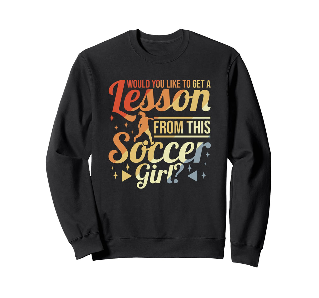 Soccer Female Footballer Sweatshirt - Minimalist Print Men Women - T-Shirt, Sweatshirt, Hoodie