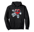 Soccer Is My Valentine Heart Valentines Hoodie - Graphic Print for Adults - T-Shirt, Sweatshirt, Hoodie