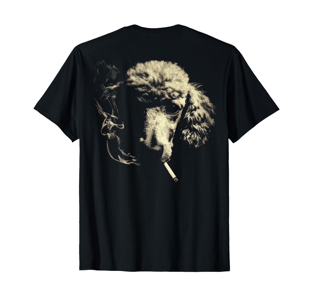 Poodle Smoking Cigarette Grunge Meme T-Shirt - Novelty Apparel Men Women - T-Shirt, Sweatshirt, Hoodie