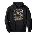 Raised Old School Hip Hop Cassette Hoodie - Minimalist Print for Adults - T-Shirt, Sweatshirt, Hoodie