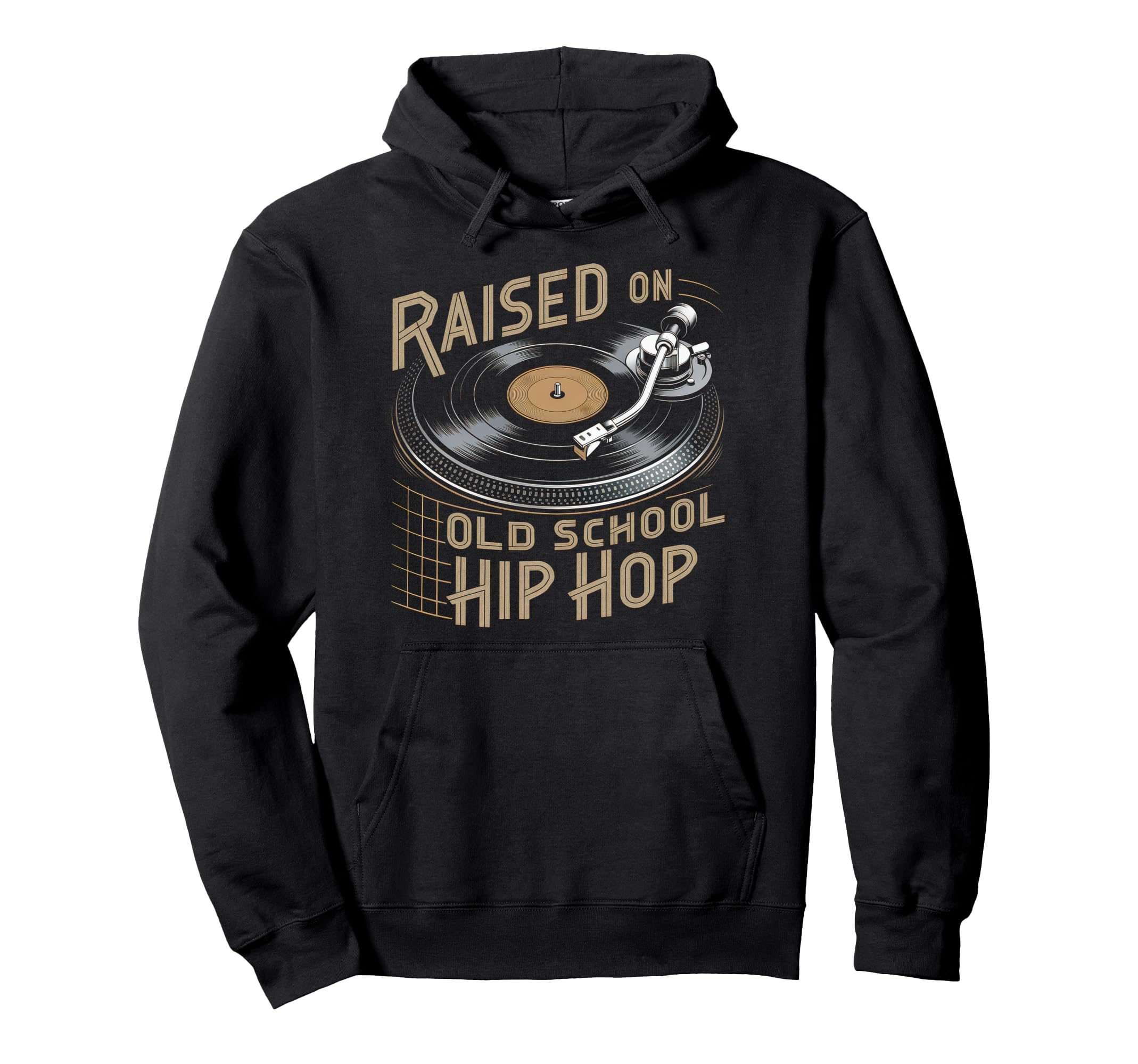 Raised Old School Hip Hop Cassette Hoodie - Minimalist Print for Adults - T-Shirt, Sweatshirt, Hoodie