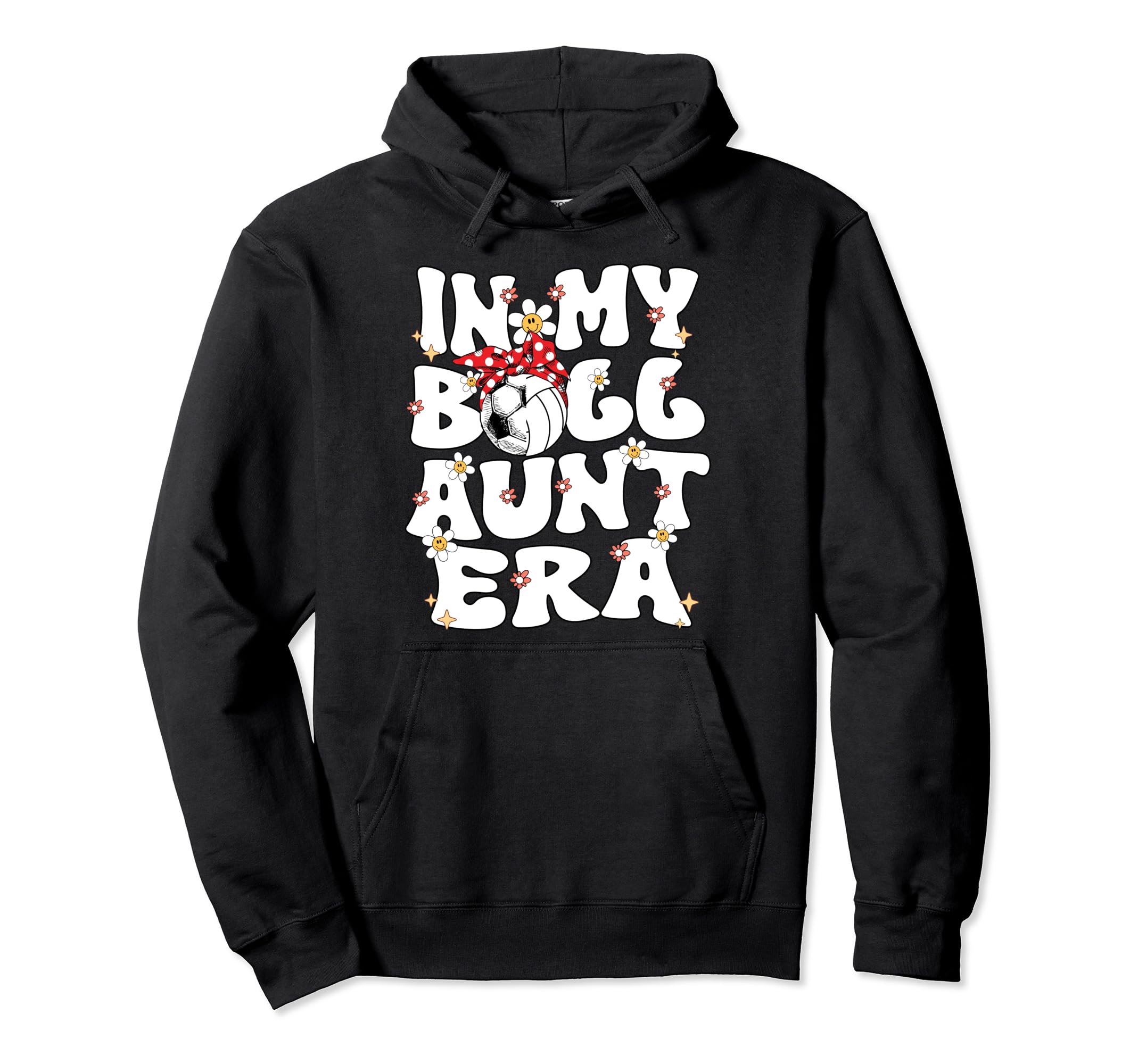 My Ball Aunt Era Groovy Soccer Hoodie - Minimalist Print Men Women - T-Shirt, Sweatshirt, Hoodie