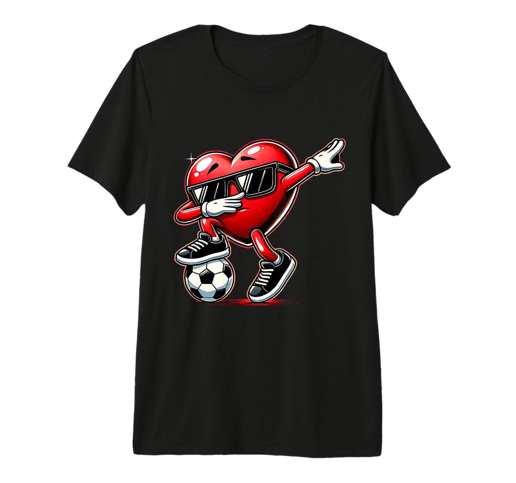 Dabbing Heart Dab Valentines Soccer Gifts T-Shirt - Unique Graphic Unisex - T-Shirt, Sweatshirt, Hoodie