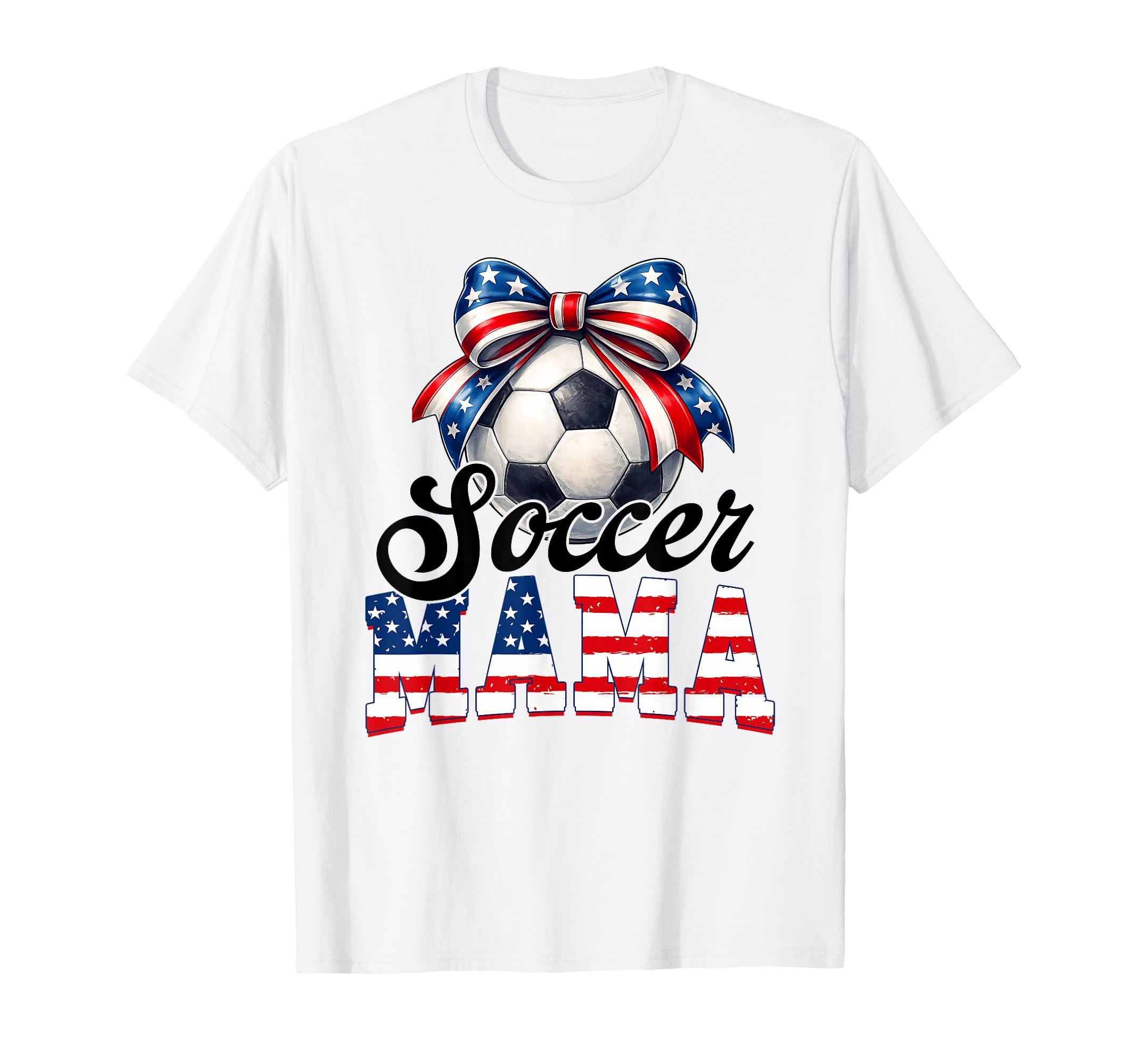 Soccer Mama American Flag Soccer Lovers T-Shirt - Unique Graphic Men Women - T-Shirt, Sweatshirt, Hoodie