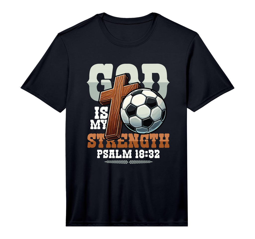 Mens Faithful Soccer Player Psalm 18 32 T-Shirt - Unique Graphic Unisex - T-Shirt, Sweatshirt, Hoodie