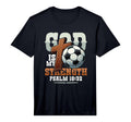 Mens Faithful Soccer Player Psalm 18 32 T-Shirt - Unique Graphic Unisex - T-Shirt, Sweatshirt, Hoodie