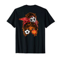 Messy Bun Hair Brown Skin Soccer T-Shirt - Unique Graphic Men Women - T-Shirt, Sweatshirt, Hoodie