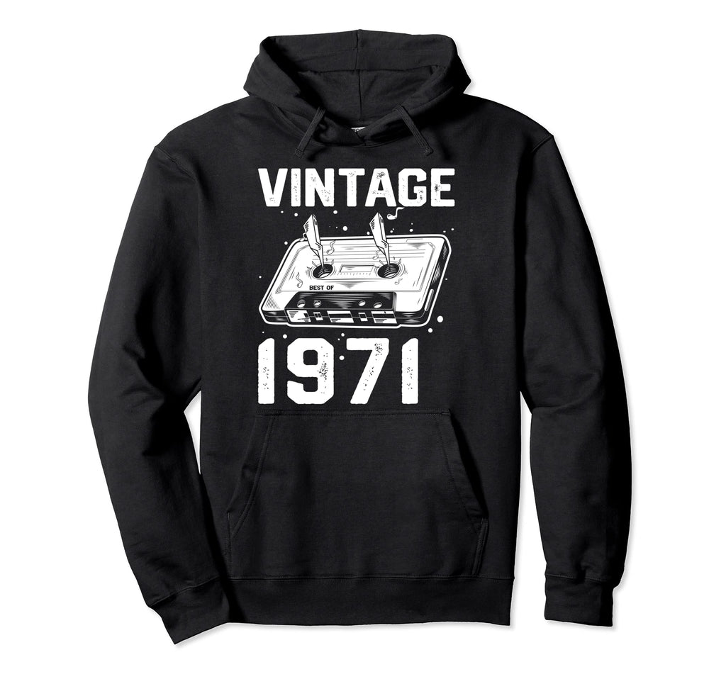 Birthday Best 1971 Bday 1971 Cassette Hoodie - Fun Novelty Design Unisex - T-Shirt, Sweatshirt, Hoodie
